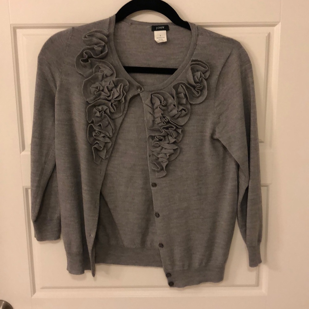 Grey J Crew Cardigan